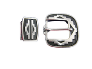 Jeremiah Watt Horse Shoe Brand Hardware Southwest Buckle Keeper Set