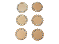 Set of 6 Spotted Leather Rosettes