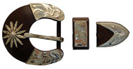 Hansen Western Gear Daisy 3 Piece Buckle Set