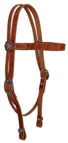 West Coast Tack Basic Browband Hermann Oak Natural Harness Headstall