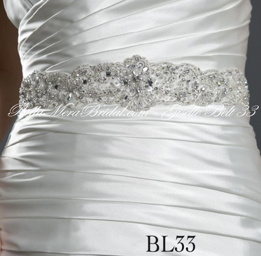Giselle Bridal Belt BL33 - Beaded Belt