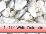 1" - 1 1/2" White Dolimite Stone
