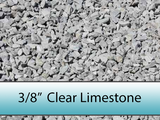3/8" Clear Drainage Limestone