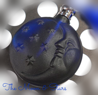 Moon & Stars Perfume Bottle with Blue Tassel Top