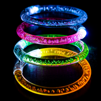 24 Flashing Rainbow Bubble Bracelets