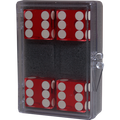 Dice 4-pack Red Near-precision 19mm (casino)