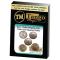 Euro-Dollar Hopping Half (1 Euro and Quarter Dollar) by Tango Magic-Trick (ED004)