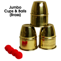 Jumbo Cups & Balls (Brass) by Premium Magic - Trick