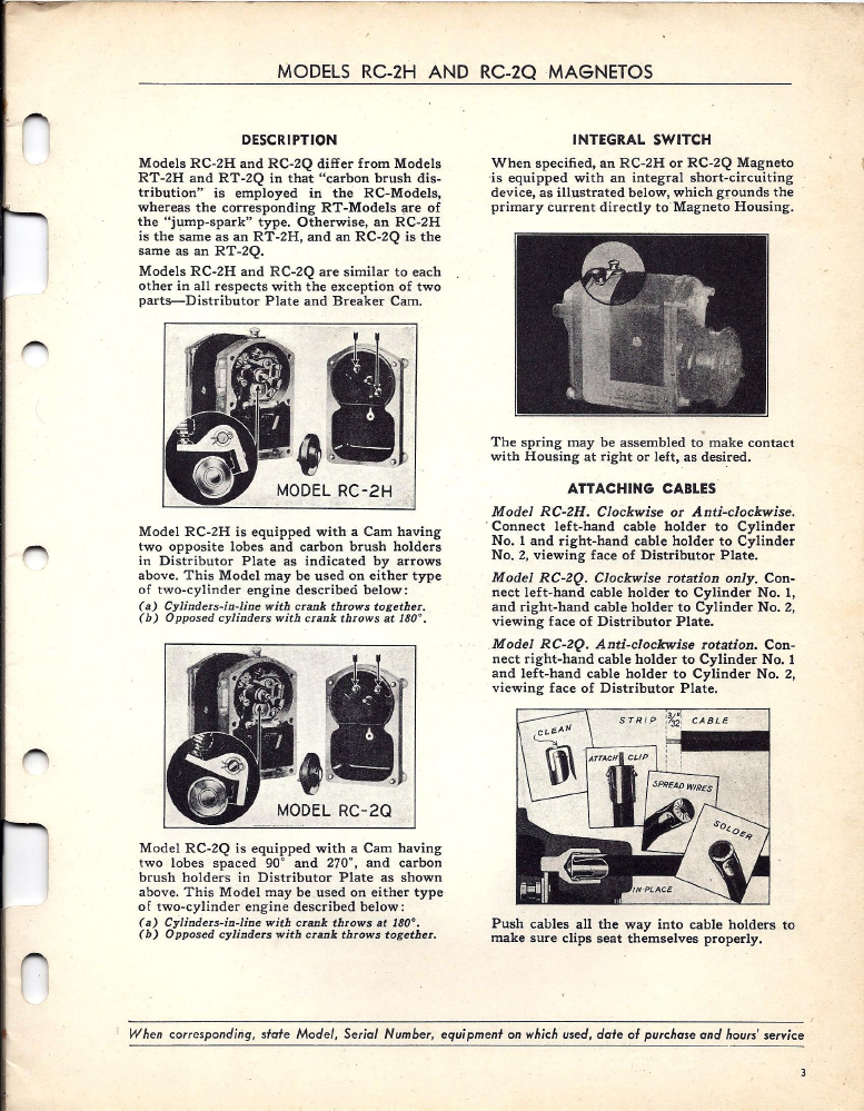 Eisemann RC-2 Magneto Instruction ManualService