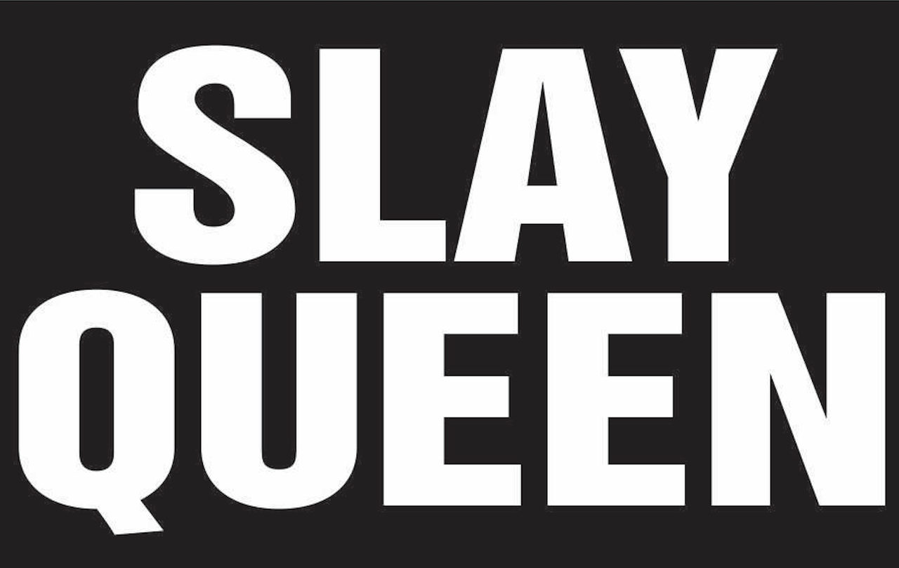 Slay Queen (Text) Vinyl Transfer (White) Texas Rhinestone