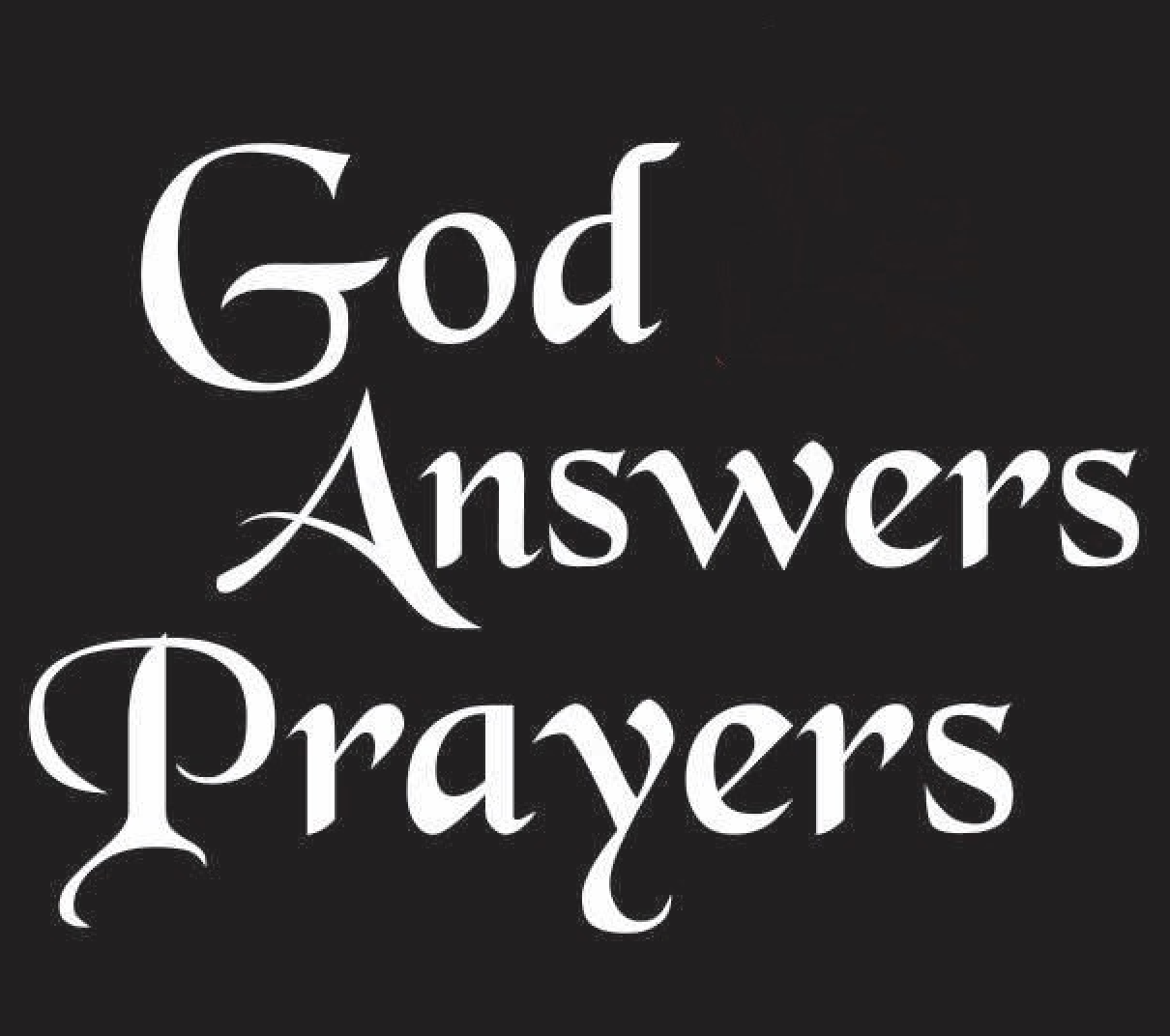 God Answers Prayer Vinyl Transfer (White) Texas Rhinestone