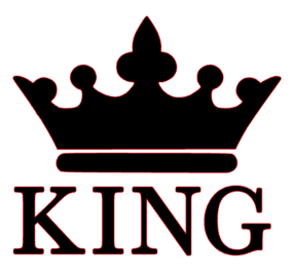 King Crown Vinyl Transfer (Black) - Texas Rhinestone