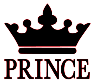 Prince Crown Vinyl Transfer (Black) - Texas Rhinestone