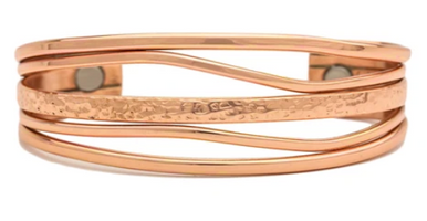 Magnetic copper bracelet honoring the changing tides.