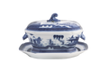 Mottahedeh Blue Canton Octagonal Soup Tureen and Stand HC93