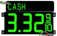 CASH / CREDIT- LED Gas Price Signs