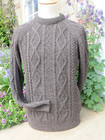 Machine Knit Mid-Weight Aran Sweater