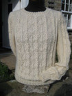 Reeth sweater Hand Knitted in natural Wensleydale wool.