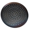 Black Steel Perforated Pizza Tray 9"