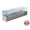 FED-X Flat Glass Salad Bench - XVRX1500/380 (EFD XVRX1500/380)