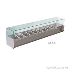 FED-X Flat Glass Salad Bench - XVRX2000/380 (EFDXVRX2000/380)