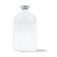 Sterile Empty Vials w/ Silver Caps, Clear Glass, 20 mm, 25/bx - 100 mL, single vial shown
