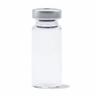 Sterile Empty Vials w/ Silver Caps, Clear Glass, 20 mm, 25/bx - 10 mL, single vial shown