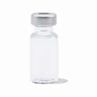 Sterile Empty Vials w/ Silver Caps, Clear Glass, 20 mm, 25/bx - 20 mL, single vial shown