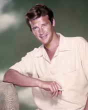 ROGER MOORE YOUNG 1950'S PUBLICITY PORTRAIT SMOKING PRINTS AND POSTERS 288596