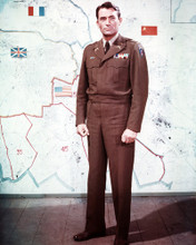 GREGORY PECK NIGHT PEOPLE IN G.I. UNIFORM POSING BY WORLD MAP PRINTS AND POSTERS 288567