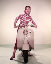 DEBBIE REYNOLDS 1950'S POSE ON CLASSIC MOPED FROM TRANSPARENCY RARE PRINTS AND POSTERS 288424