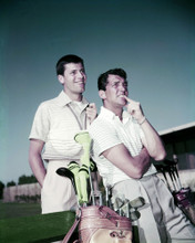 JERRY LEWIS DEAN MARTIN POSING BY GOLF CLUB BAGS THE CADDY PRINTS AND POSTERS 287271