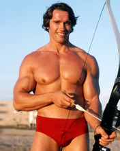 ARNOLD SCHWARZENEGGER BARECHESTED HUNKY MUSCLEMAN WITH CROSSBOW PRINTS AND POSTERS 286327
