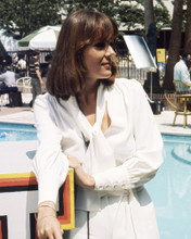 DIANA RIGG BY POOL ON FILM SET PRINTS AND POSTERS 285517