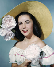 ELIZABETH TAYLOR ABSOLUTELY STUNNING PORTRAIT IN FLOWERED HAT 40'S PRINTS AND POSTERS 285340