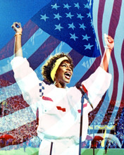 WHITNEY HOUSTON BY AMERICAN FLAG ARMS UP PRINTS AND POSTERS 282862