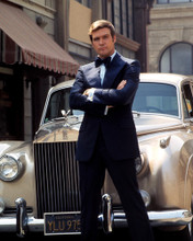 LEE MAJORS POSING BY ROLLS ROYCE IN SUIT PRINTS AND POSTERS 282788
