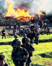 PLATOON TROOPS IN FRONT OF BURNING FIELDS PRINTS AND POSTERS 282710
