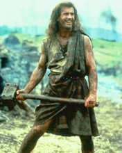 BRAVEHEART MEL GIBSON HOLDING AXE PRINTS AND POSTERS 282339