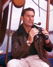 ERROL FLYNN SMOKING PIPE ON YACHT PRINTS AND POSTERS 281578