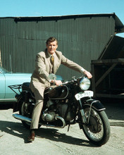 ROGER MOORE THE SAINT ON MOTORBIKE PRINTS AND POSTERS 280410