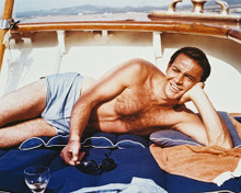 SEAN CONNERY BARECHESTED ON BOAT PRINTS AND POSTERS 27394