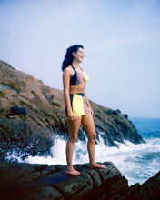 GAIL RUSSELL BIKINI ON ROCKS AT BEACH PRINTS AND POSTERS 262876