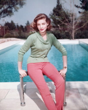 LAUREN BACALL RARE POSE BY POOL PRINTS AND POSTERS 231763