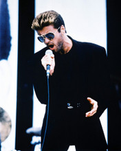 GEORGE MICHAEL IN BLACK IN CONCERT PRINTS AND POSTERS 211112