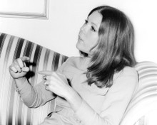 DIANA RIGG CANDID ON COUCH LONG HAIR PRESS SHOOT PRINTS AND POSTERS 194040