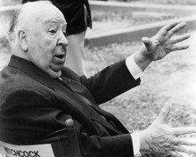 ALFRED HITCHCOCK SEATED IN HIS DIRECTOR'S CHAIR PRINTS AND POSTERS 194013