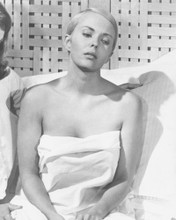 JEAN SEBERG IN STEAM ROOM WITH TOWEL PRINTS AND POSTERS 190664