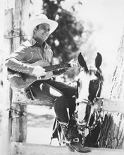 GENE AUTRY PLAYING GUITAR BY HORSE PRINTS AND POSTERS 175323
