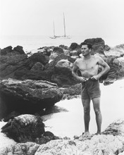 ERROL FLYNN BARE CHESTED ON BEACH PRINTS AND POSTERS 173437